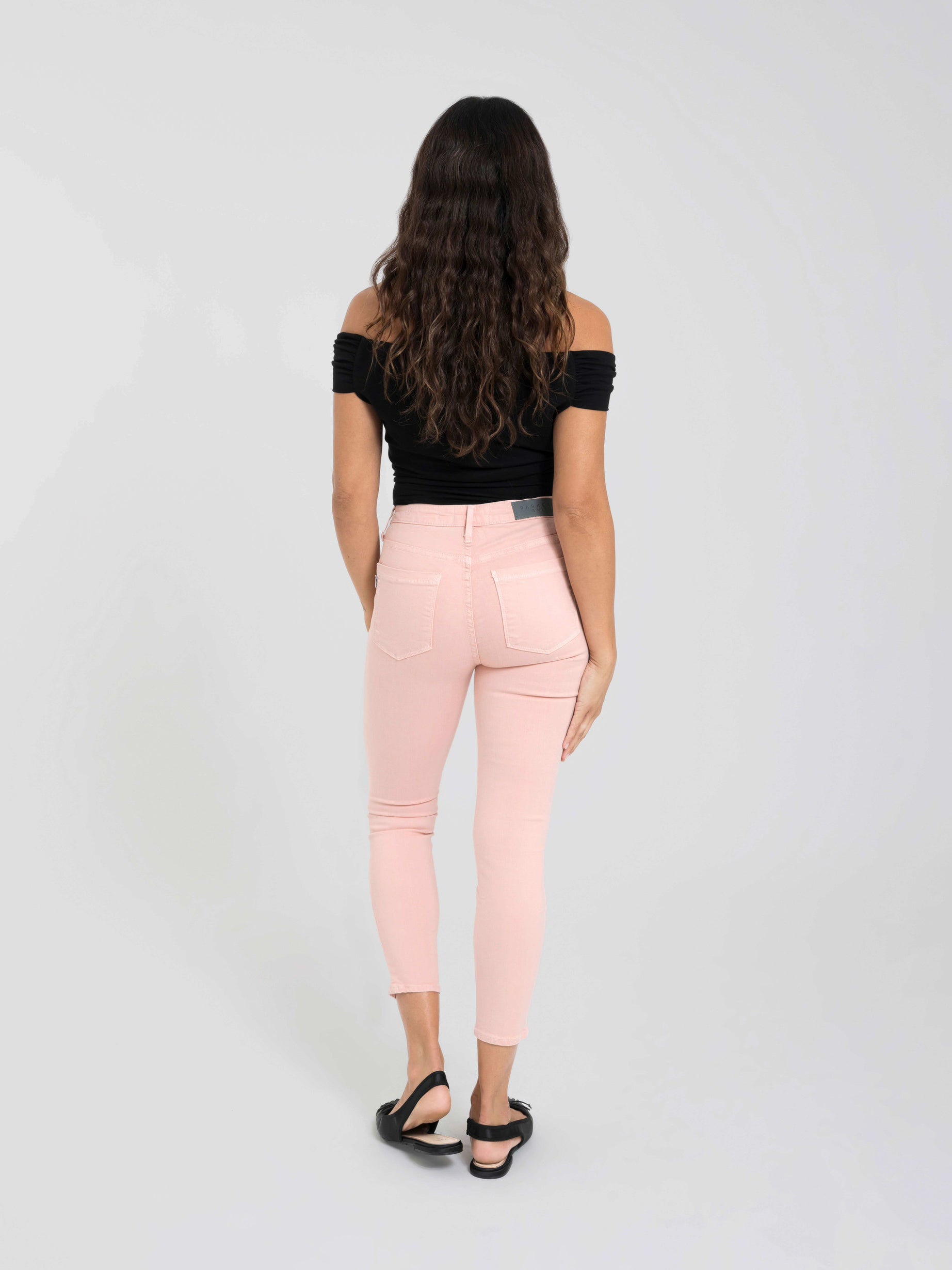 Parker Smith Bowery Crop Skinny in Peony - Back View