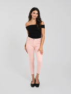 Parker Smith Bowery Crop Skinny in Peony - Front View