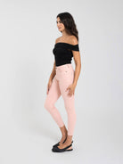 Parker Smith Bowery Crop Skinny in Peony - Side Profile