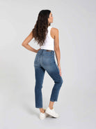 Parker Smith Bombshell Crop Straight in Dark Sea - Side View