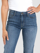 Parker Smith Bombshell Crop Straight in Dark Sea - Front Detail