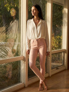 Parker Smith Bowery Crop Skinny in Peony - Lifestyle