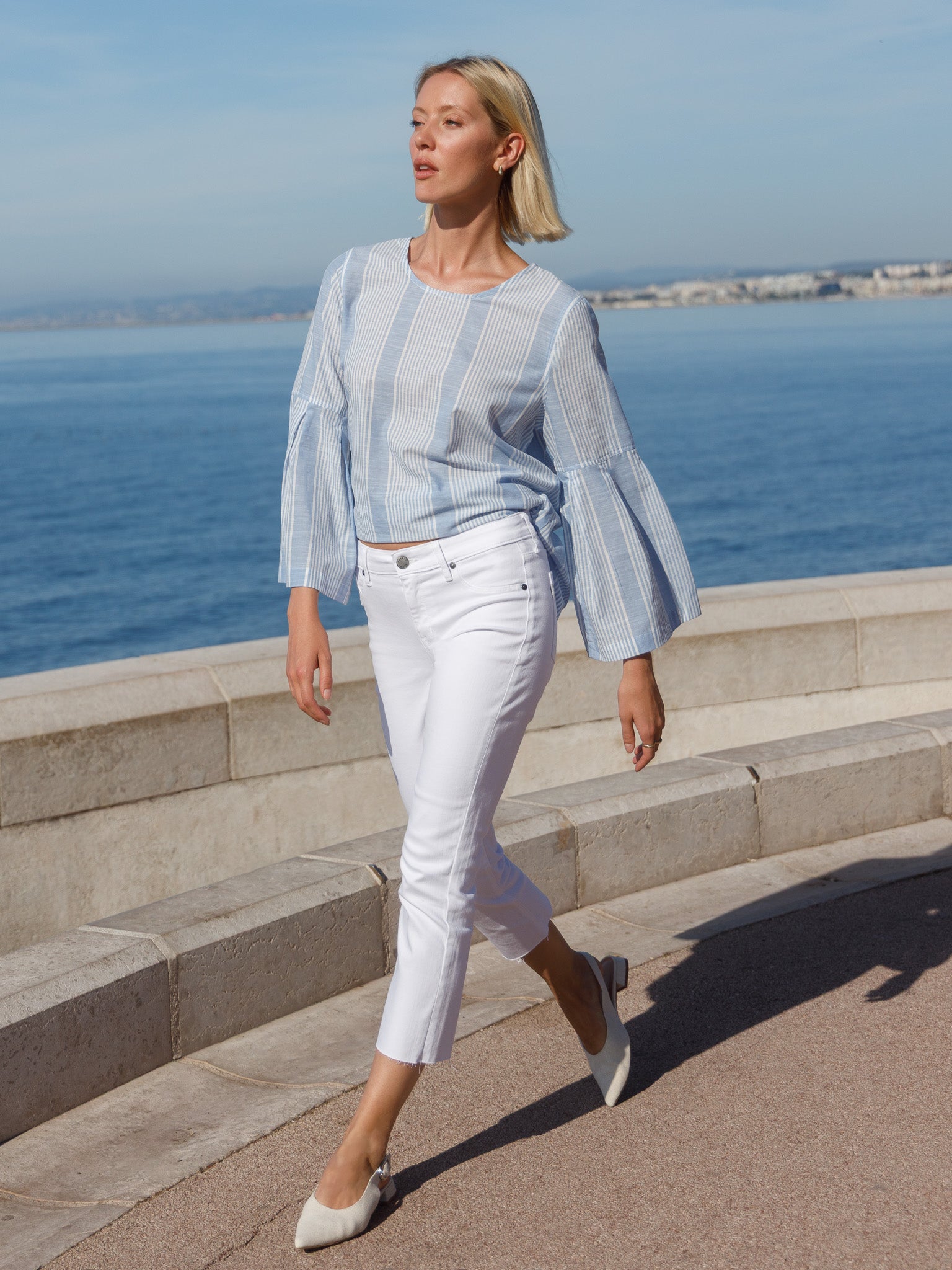 Byron Crop Straight w/Raw Hem Eternal White